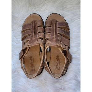 Timberland Men's Brown Leather Fisherman Strappy Sandals